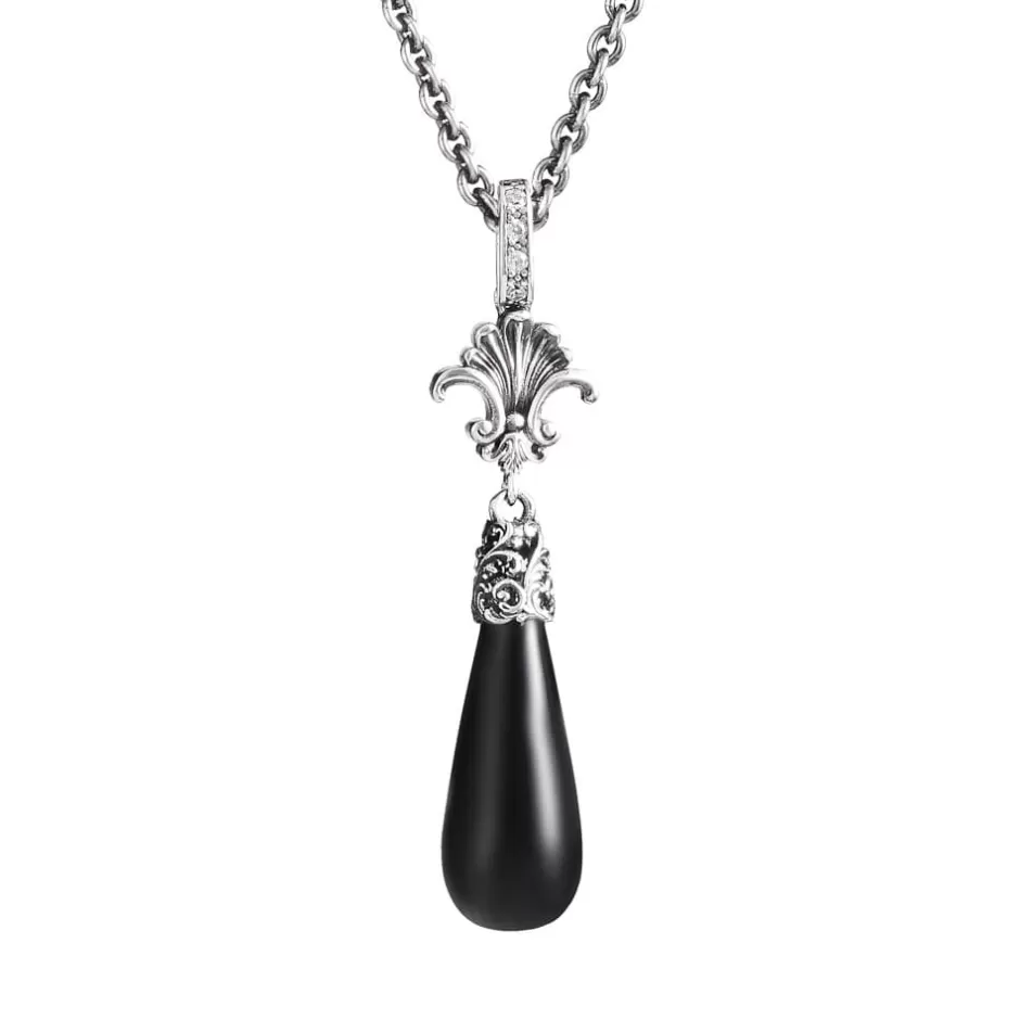 Donna Ellius Jewelry Collana Fregio Con Pietra A Goccia