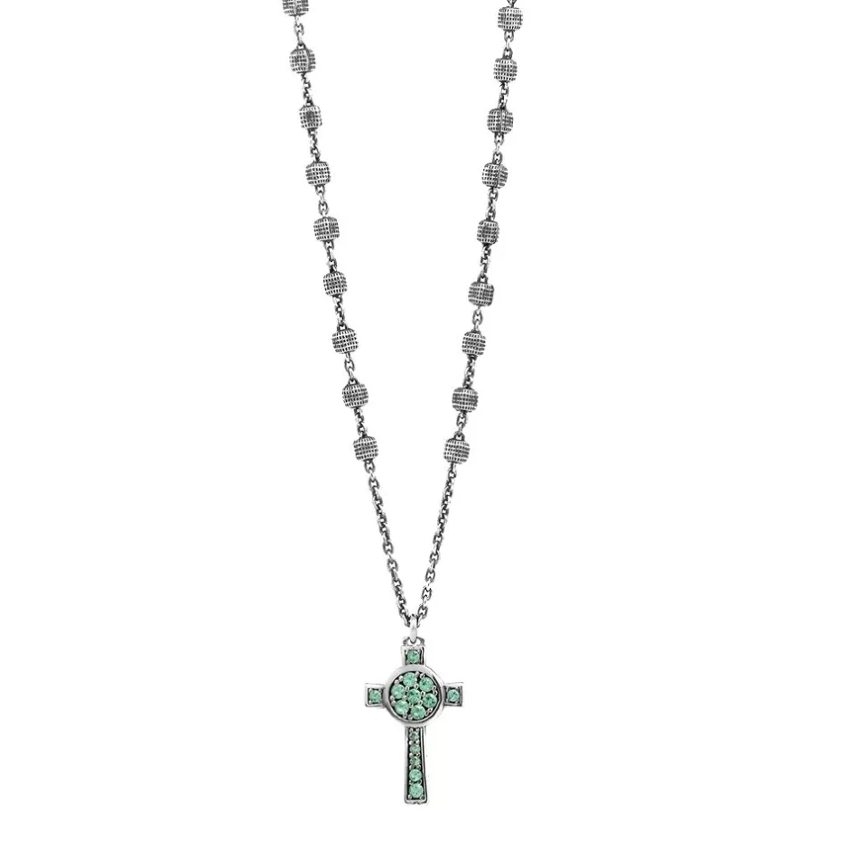 Donna Ellius Jewelry Collana Rosario Croce Della Nativita Con Pietre