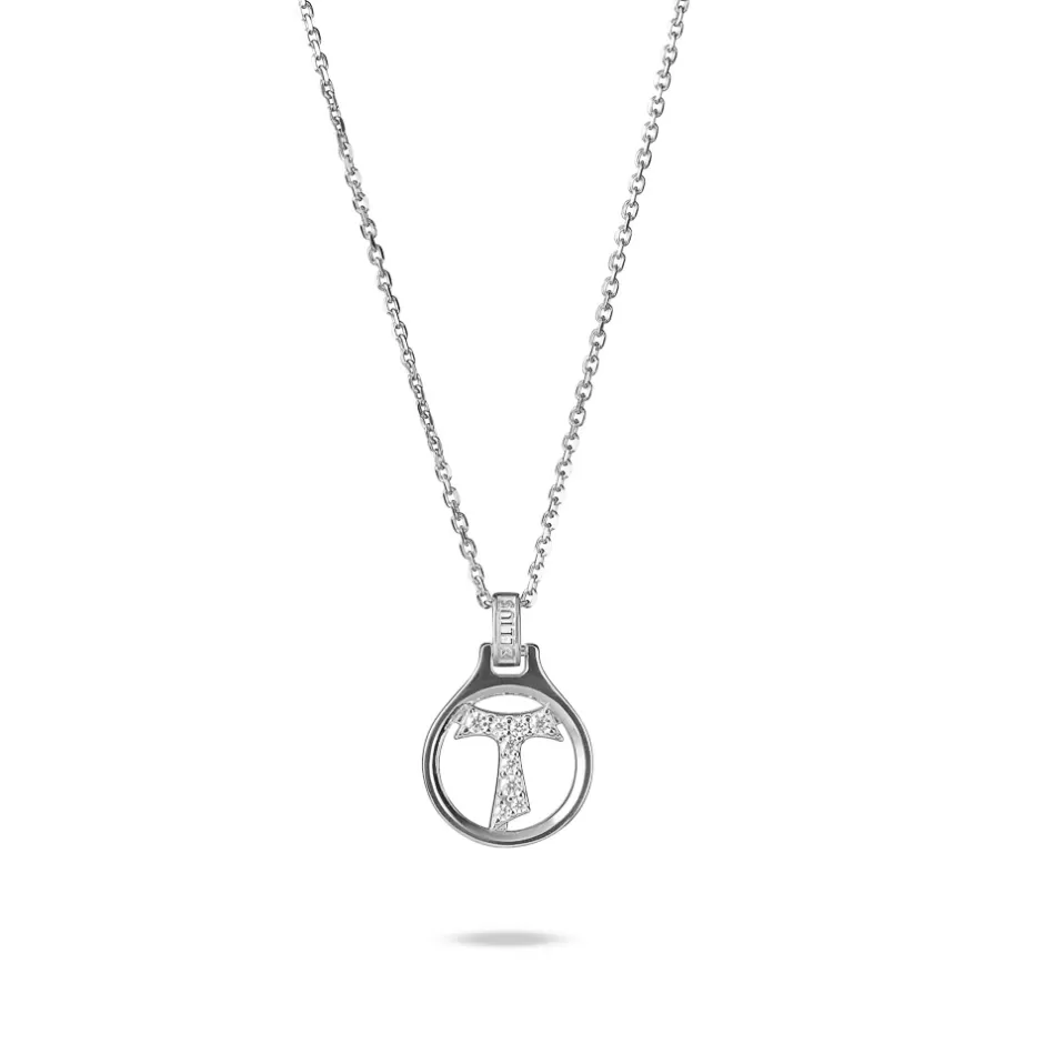 Donna Ellius Jewelry Collana Tau Cerchio Con Pietre Donna