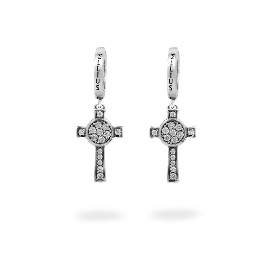 Donna Ellius Jewelry Orecchino Croce Nativita Con Pietre